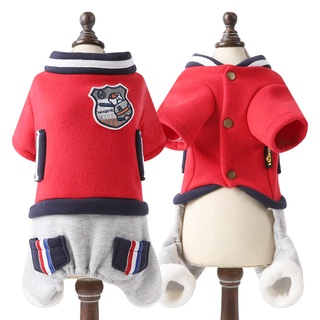 Baseball Hawo Korean Style New Baseball Sweater Pet Dog Clothes Labeling Striped Pet Supplies Four-L