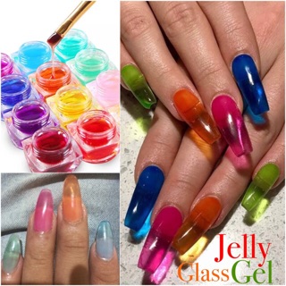 12colors/set color Gel solid/ glittered / jelly glass (1)