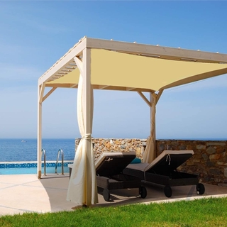 ❤ Hot Sale ❤420D Sun Shade Sail Rectangle Waterproof Polyester Canopy 95% UV Blockage UV & Water Resistant for Grade Outdoor Patio Garden Backyard Carport (7)