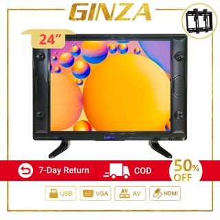 (Free wall bracket)GINZA 24 Inch LED TV MUSIC TV Flat Screen Not Smart TV