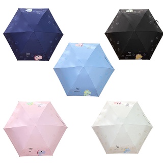 Mini Umbrella Children Dinosaur Pattern Pocket Anti-UV Umbrella Windproof Umbrellas Compact Rain