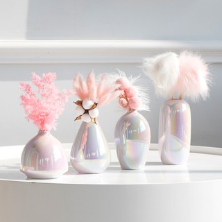 Pink Vase Ceramic Vase Creative Living Room Bedroom Home Decoration accessories Flower vases