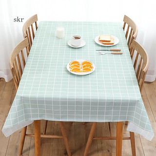 SKR✫Plaid Pattern Kitchen Table Cover Waterproof Heat Resistant Tablecloth Decor
