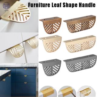 ♫sjmw♫ Furniture Leaf Shape Handle Drawer Knob Wardrobe Pulls Modern for Cabinet Home