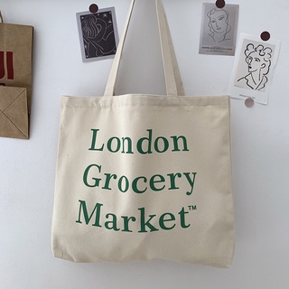 COD Women Canvas Shopping Bag Shoulder Bag Eco Handbag Tote Reusable Grocery Shopper Bags with Zipper