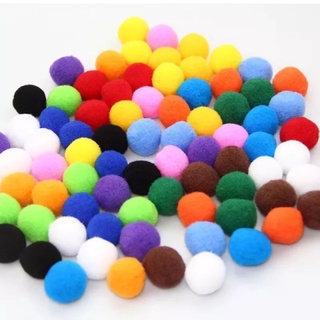 Pompom polyester cotton balls 1cm 1.5cm 2cm 2.5cm 3cm for art and crafts scrapbooking