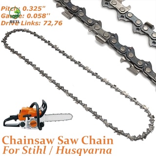 1x Chainsaw 18 inches 20 inches Saw Chain Blade 0.325"LP Pitch 0.058 Gauge 72,76DL Drive Link for Chainsaw gardening tool