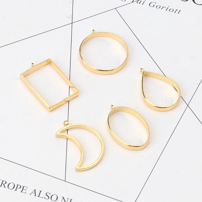 ✿INF✿10PcsFlower Resin Blank Frames Pendants Jewelry Making (1)