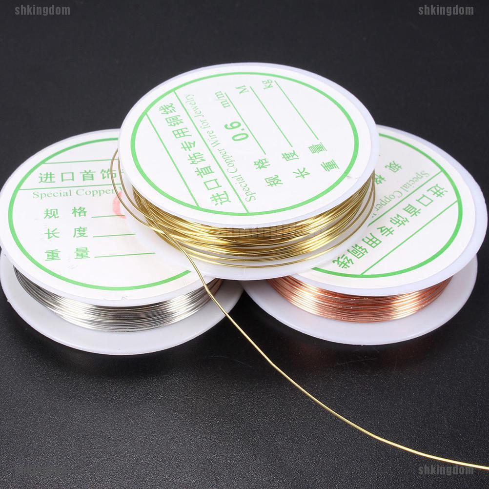 0.3mm-0.8mm Plated Copper Wire Beads Jewelry Making DIY