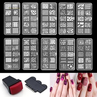 ♥BDF♥Nail Art Stamp Stencil Stamping Template Plate Set Tool Stamper Design Kit (2)