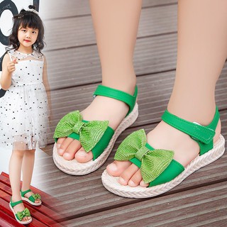 ●New Fashion sandals for kids girls on sale Butterfly soft sole shoes Princess peep toe Beach sandal