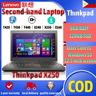 【Lenovo】Used Laptop Second-hand Laptop ThinkPad X250 Core i5 /i7｜8GB RAM｜128GB SSD｜Windows10｜14-Inch