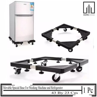 ▣۩✽Multifunction Movable Washing Machine Base and Refrigerator Stand Base With Wheels Magic Trolley