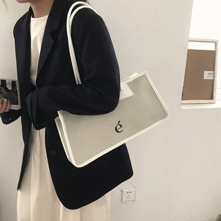 ✌☣South Korea large capacity bag female 2021 New Tide fashion hand canvas bag French niche underarm