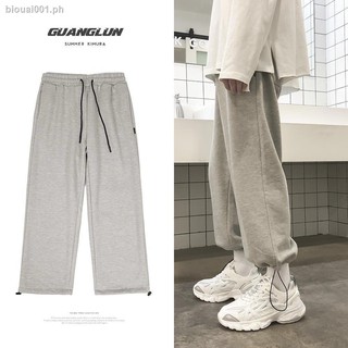 Han edition in spring and summer fashion pants straight male wide-legged loose slacks beam foot sweatpants students who trousers (1)