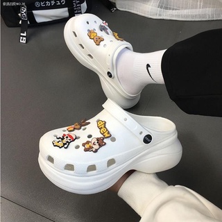 ✠■miss.puff 2021 trend slippers Crocs literide bae platform high heel beach wedges shoes with jibbi