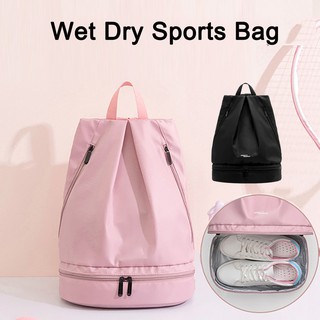 Sports Gym Swimming Bag Travel Duffel Bag Dry Wet Bags with Pocket & Shoes Compartment for Women and Men