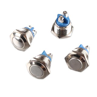 cod☞™☌1pcs New 16mm 2A/36V DC Metal Waterproof Push Button Momentary Horn Switch Start Self reset M (8)