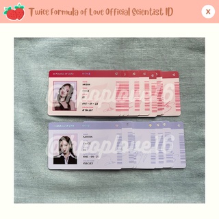 TWICE Formula of Love Official Scientist ID Cards
