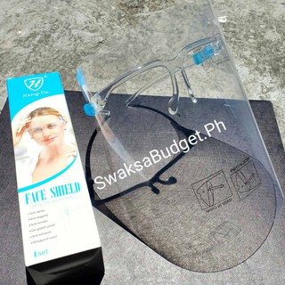 SALE:Original Heng De Faceshield with box- Dual side peel-off film face shield with SECURE PACKAGING