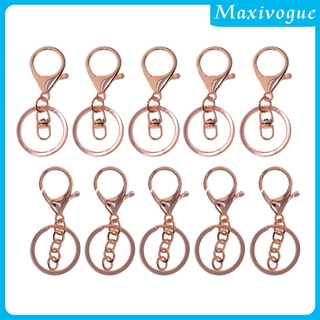[MAXIVOGUE] 10Pcs Lobster Swivel Clasps Clips Bag Key Ring Hook Findings Keychain Rings