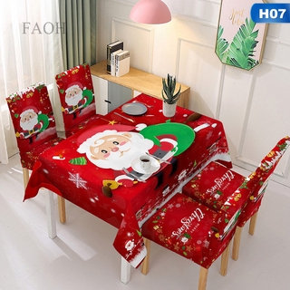 New Christmas Printed Dining Table Cloth Chair Cover Waterproof Elastic Dining Table Chair Cover Furniture Dust Cover Home Decoration