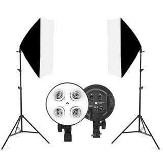 50x70CM Lighting Four Lamp Softbox Kit With E27 Base Holder Soft Box Camera Accessories For Photo