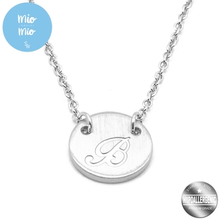 Mio Mio by Silverworks Fashion Letter Pendant with Rolo Chain Necklace - Fashion Accessory for Women (2)