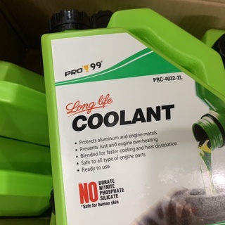 PRO 99 COOLANT GREEN 2Liters READY TO USE RADIATOR COOLANT