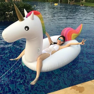 Giant Rainbow Unicorn Inflatable Floater Beach & Pool Life Saver