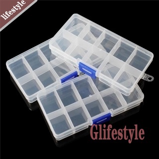 10 Square Plastic Storage Organizer Jewelry Box,compartment Adjustable Container for Beads Earring Box for Jewelry Rectangle Box Case