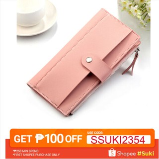 Women PU Leather Wallet Purse Long Card Holder Clutch