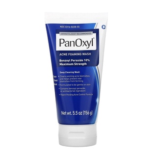 PanOxyl Acne Foaming Wash, Benzoyl Peroxide 10% Maximum Strength, 5.5 oz (156 g)