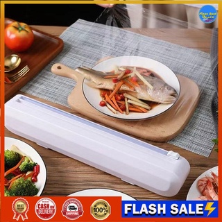 Original Plastic Food Wrap Dispenser Food Keeper Wrap Dispenser Food Cutter Plastic Cling Foil Film