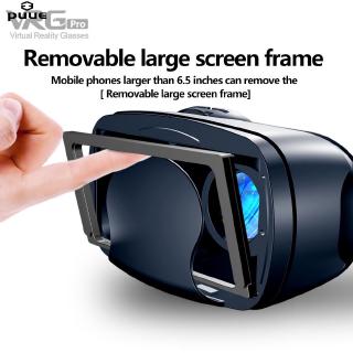 【Puue】 VRG Pro 3D VR Glasses Visual Wide-Angle VR Glasses For 5 To 7 inch Smartphone Devices 【COD】