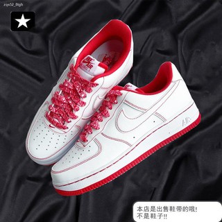 New▤✤Fit nike airforce1lowGS Air Force One AF1 Red and White Little Rock Park Red and White Shoelace