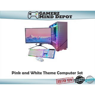 Ryzen Pink and White Theme Computer Set ( Gaming, Office Use) (1)