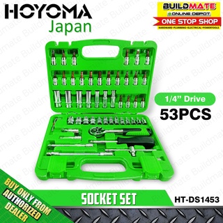 COD▬HOYOMA 53PCS Deep Socket Set 1/4 Drive HT-DS1453 •BUILDMATE• HYMA