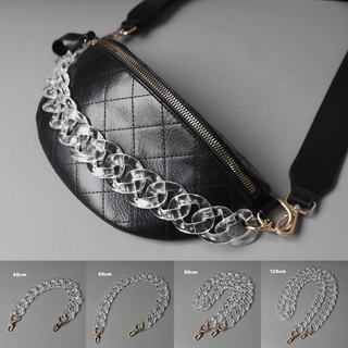 DDCCGGFASHION Bag Accessories Decorative Chain Transparent Chain Bag Chain Fish Bone Chain Back Button Chain