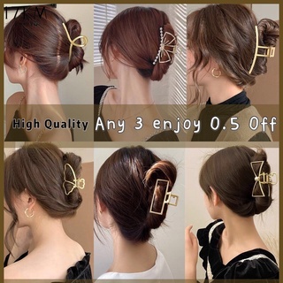 17KM Fashion Pearl Metal Hairpin Shell Shape Bow Hair Clip Women Accessories