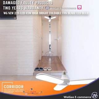 New Design 152/228/304 LED 30/45/60W High Bright Foldable Fan Blade LED Bulb (8)