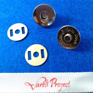 14mm Magnetic Snaps (Nickel) by Vareli Project