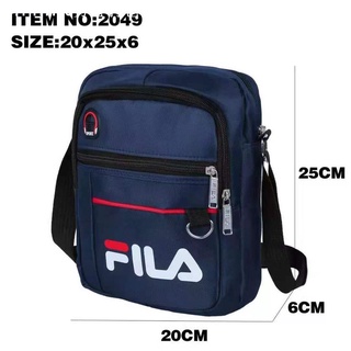 Function✿FILA Men's 10 inchs sling bag Shoulder bag Cross Body bag multi-function messenger bag spo