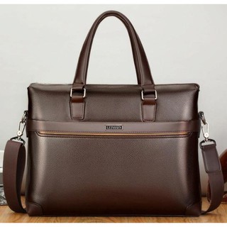 Men's Briefcase Casual Diagonal Business Bag Men's Leather Briefcase HandBag Tote Business Bag