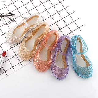Favorite◑▥∏Baby Girl Shoes Frozen Sandals Elsa Shoes Cinderella Crystal Shoes for Kids HighHeel Prin