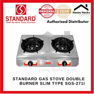 Standard Gas Stove Double Burner Slim Type SGS-271I SGS-271I (House Hacks)