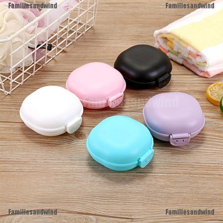 Familiesandwind Bathroom Dish Plate Case Home Shower Travel Hiking Holder Container Soap Box