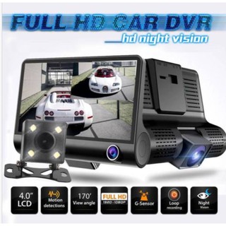 1080P 4" HD Dual Lens Rearview Car DVR Camera Video Recorder Dash Cam G-Sensor