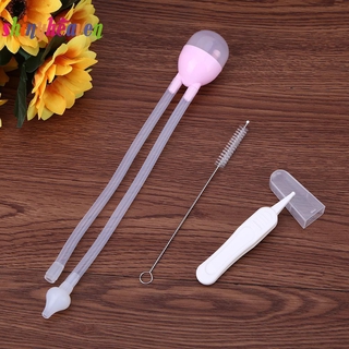 SHinyഒ3pcs Infants Care Vacuum Suction Baby Nasal Aspirator Set Snot Nose Cleaner