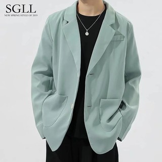 【CK Shop】Casual suit jacket men's loose dk uniform jacket Korean version of the trend summer men's suit yuppie handsome small suit S-2XL